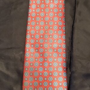 Etienne Aigner Red and Blue Geometric Men's Tie
